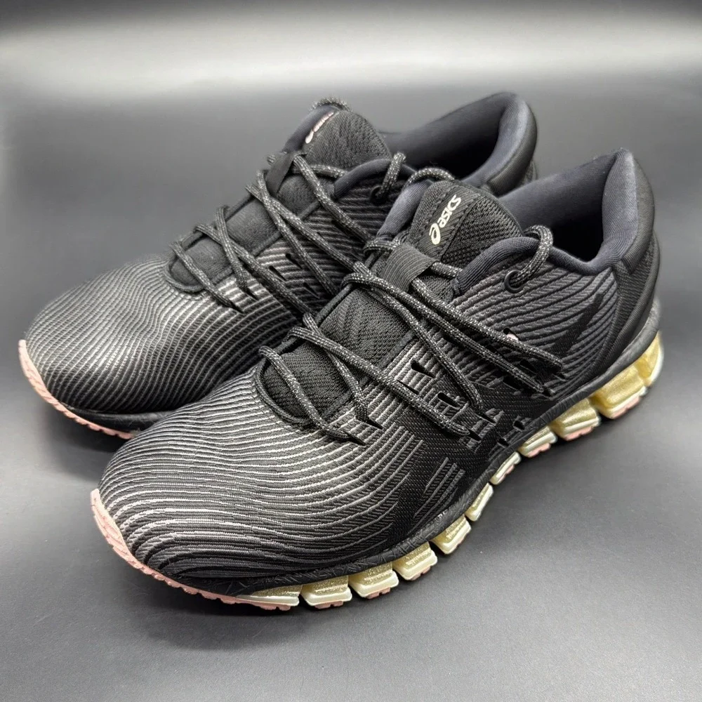 ASICS Gel-Quantum‎ 360 5 Womens Running Shoes Black Gold Pink 1022A029 Size 6.5